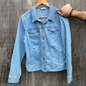 Soft stretch jean jacket